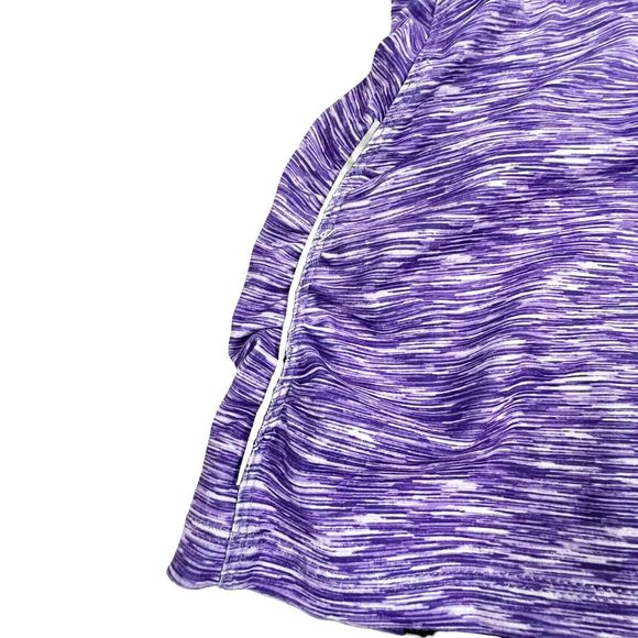 Inner Spirit Skirted Capri Legging Black & Purple Back Zip Pocket Womens S EUC! - Picture 3 of 9